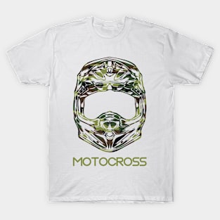 Motocross Camo Dirt Bike Helmet Dirt Bike Rider T-Shirt